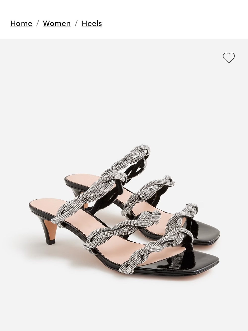 J. Crew Collection Crystal Braid Triple Strap Kitten Heel zadie - Picture 11 of 11